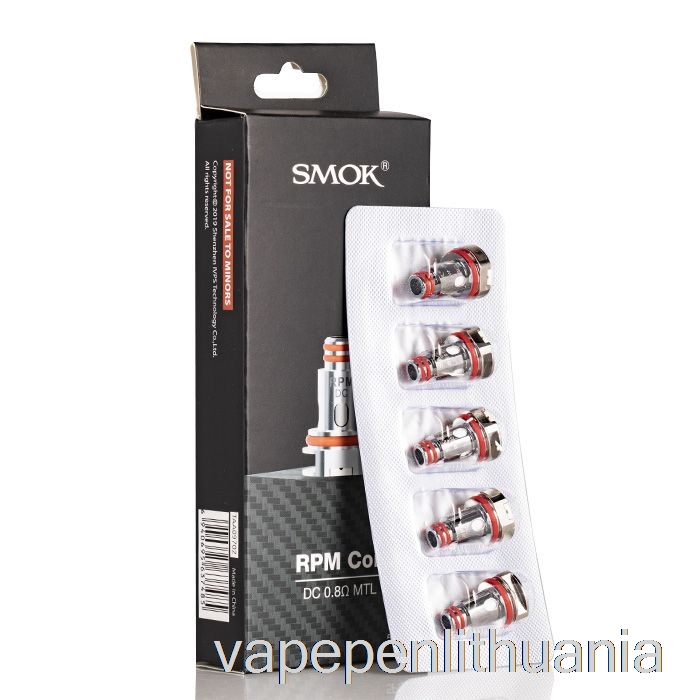 Smok Rpm Pakaitiniai Ritės 0,8ohm Rpm Dc Mtl Ritės Vape Skystis